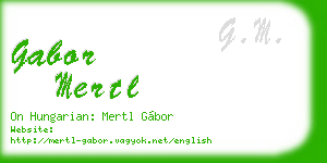 gabor mertl business card